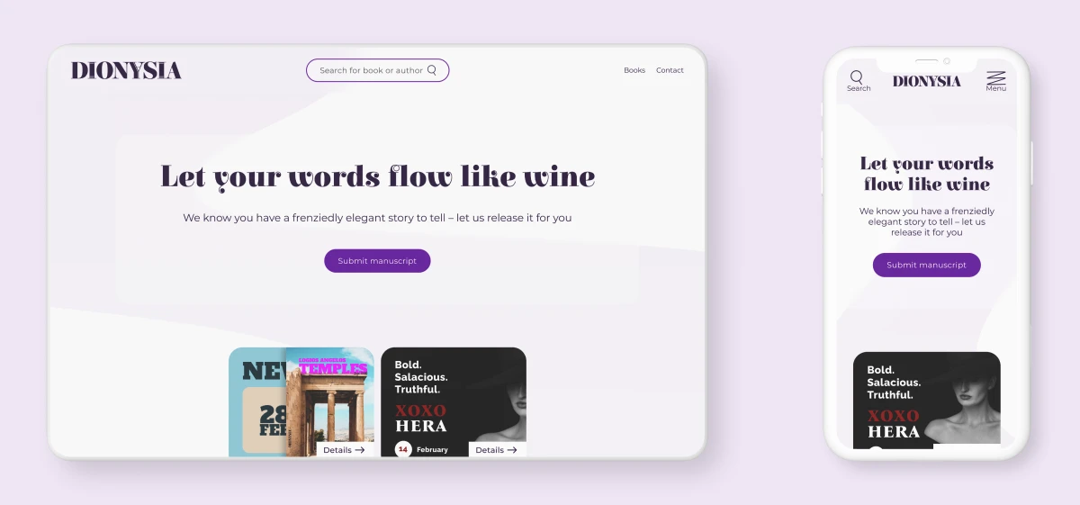Dionysia responsive design example
