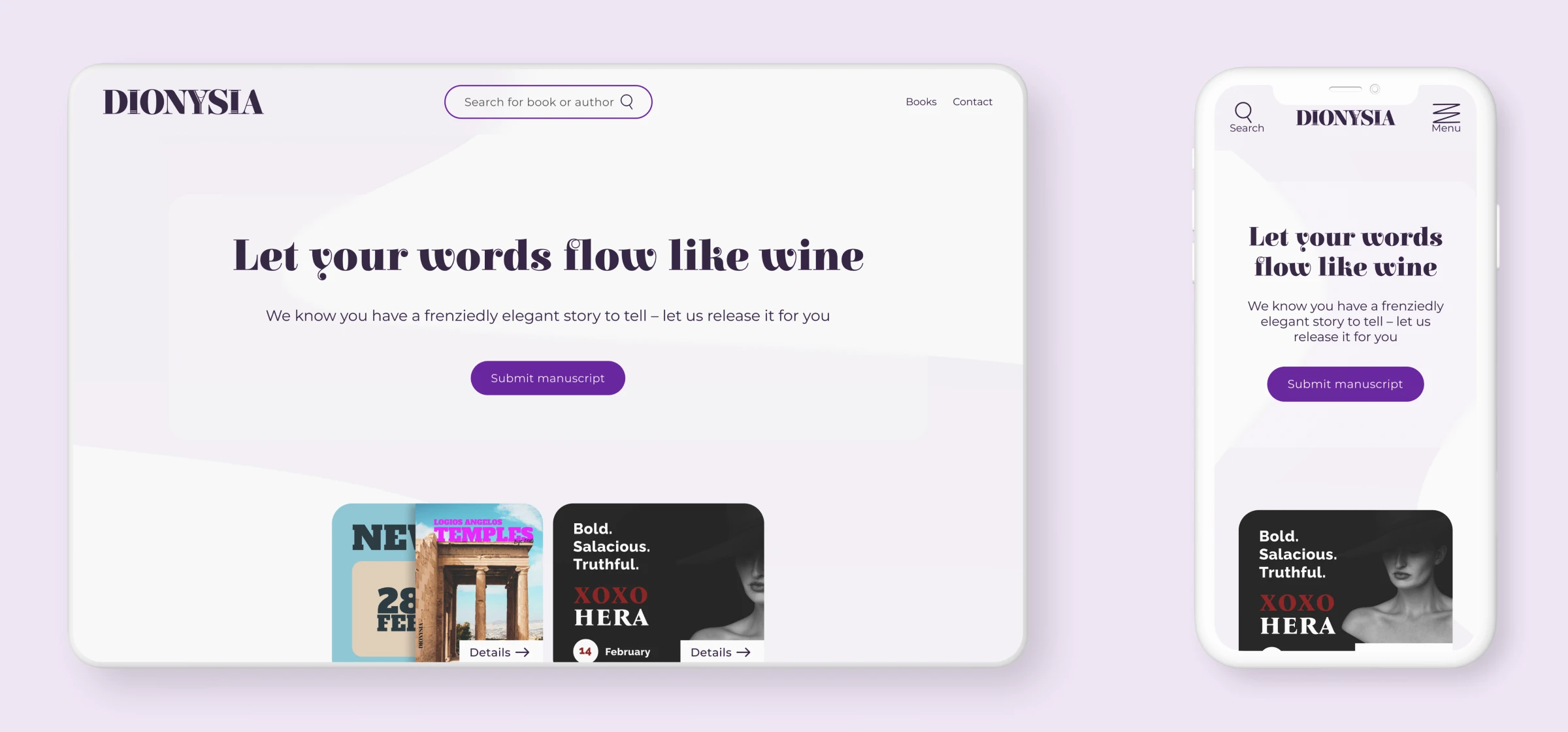 Dionysia responsive design example