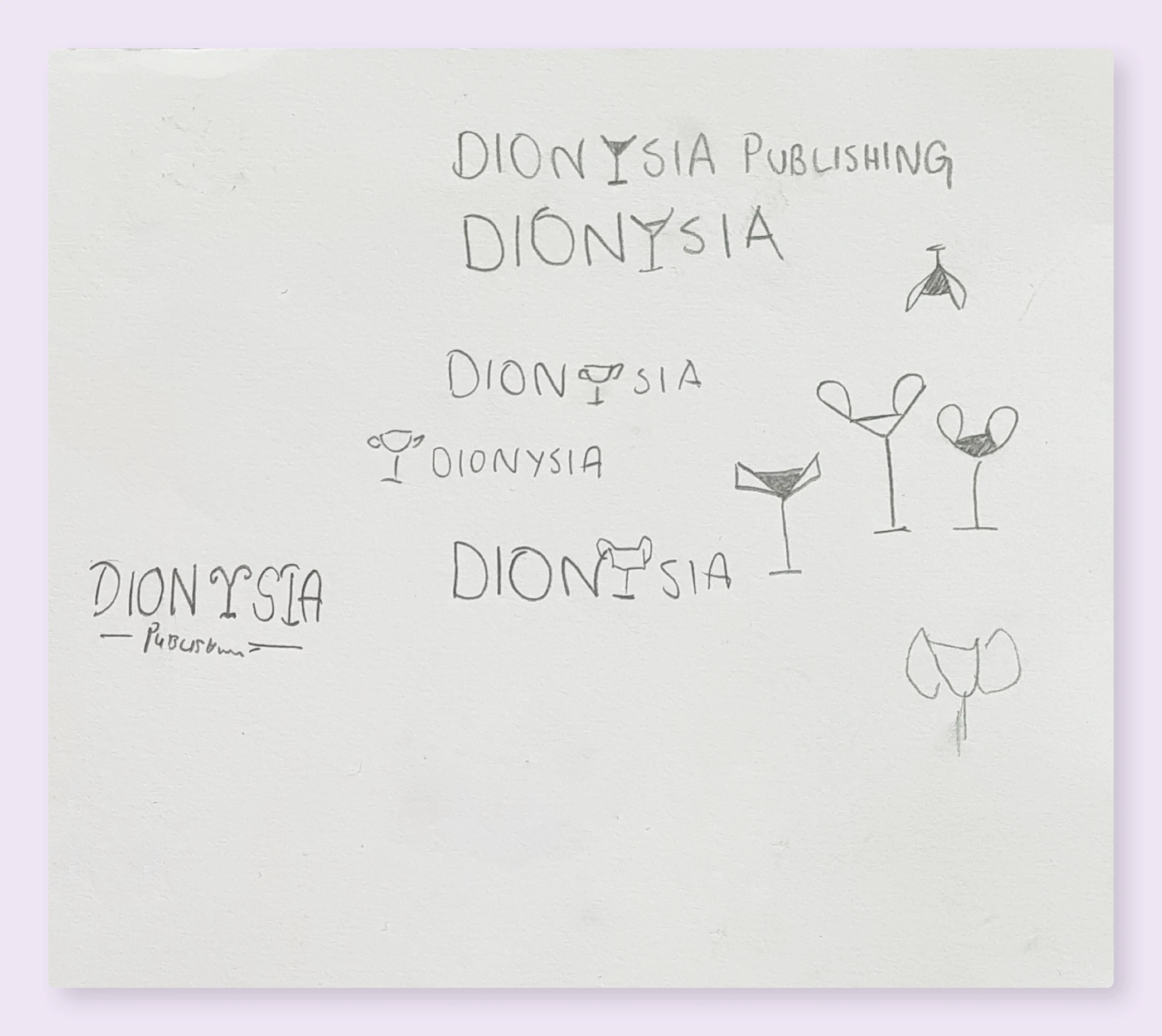 Early logo explorations testing different chalice forms and compositions