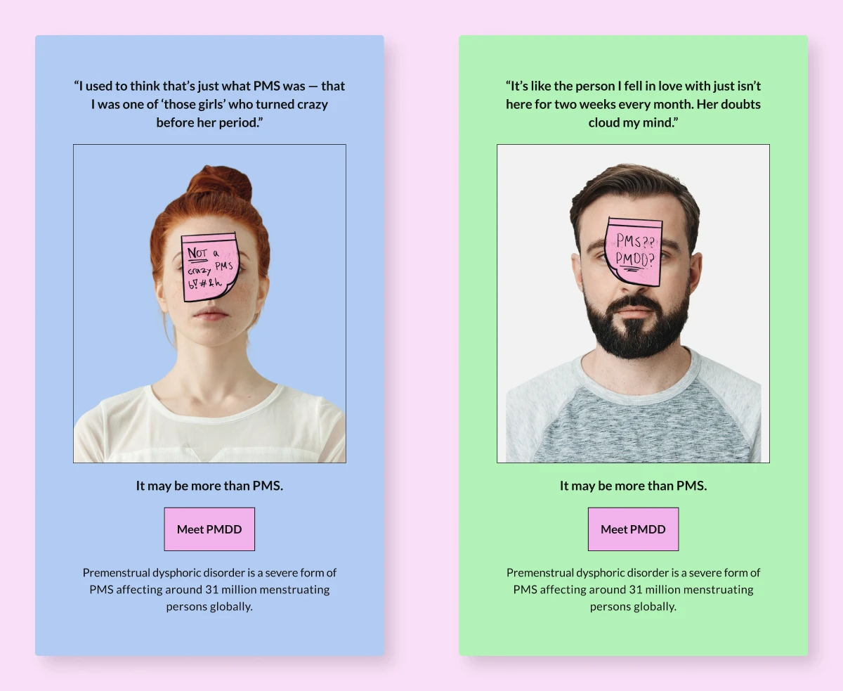 Meet PMDD ads