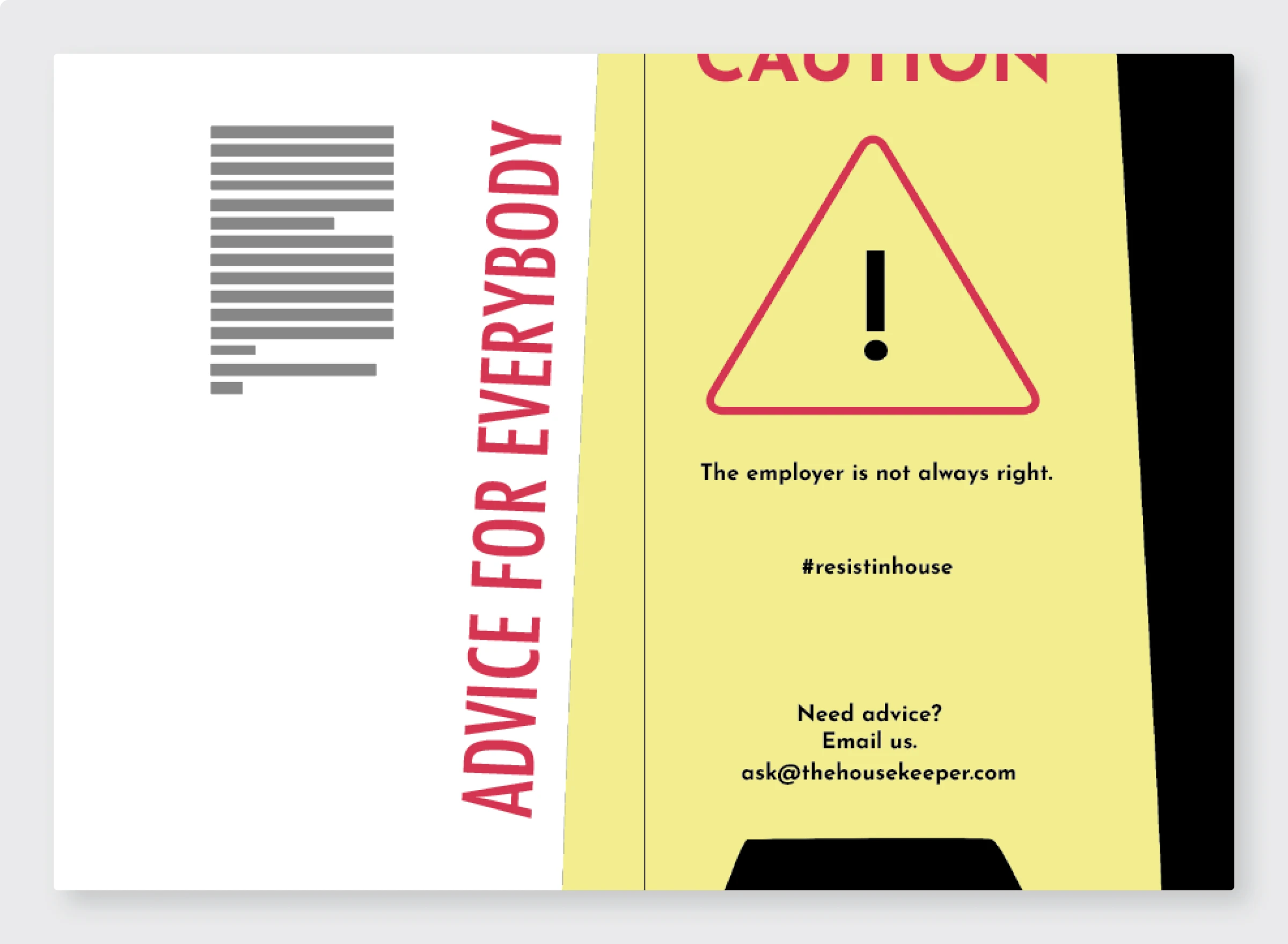 The Housekeeper initial design 3