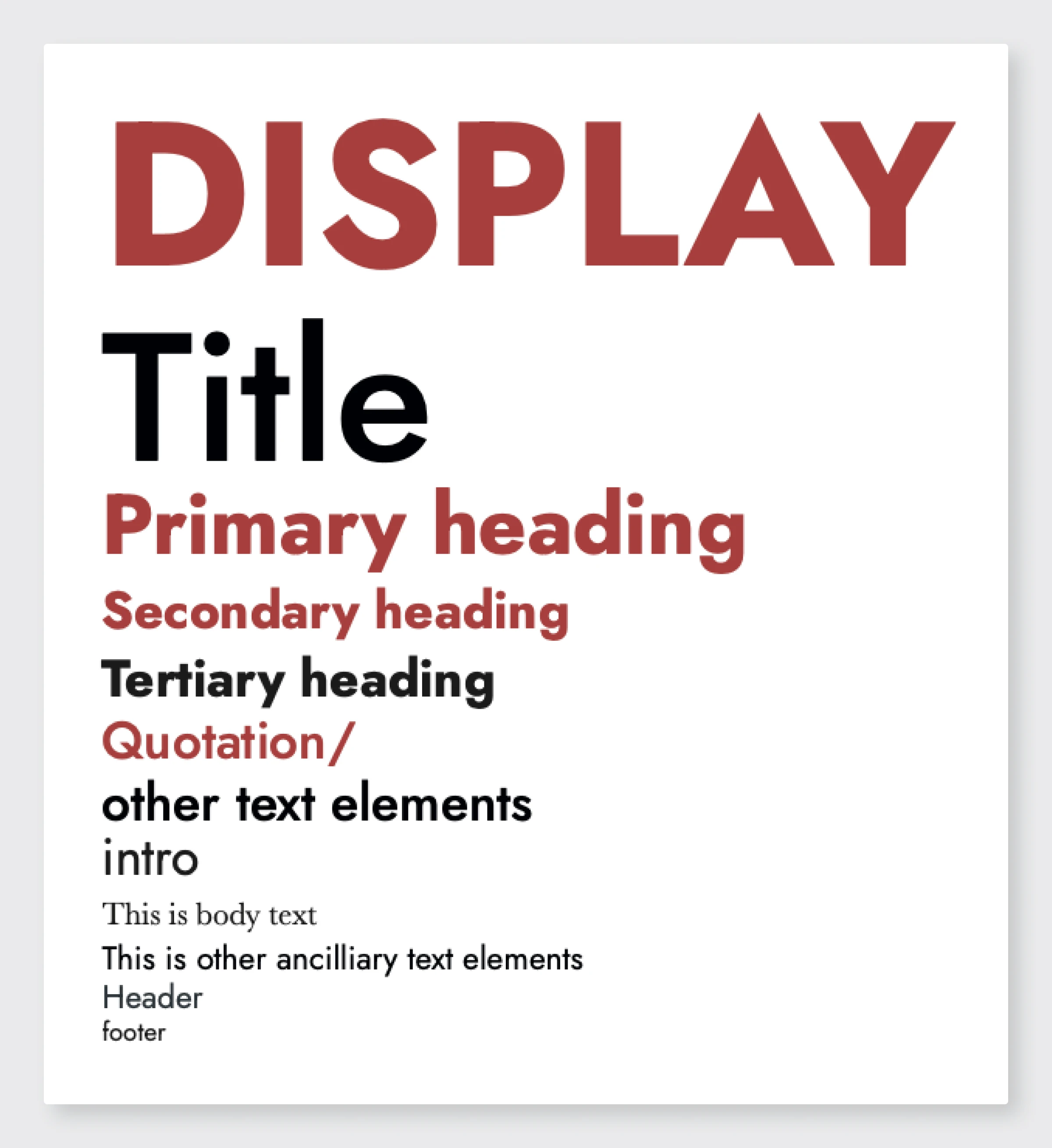 The Housekeeper typography